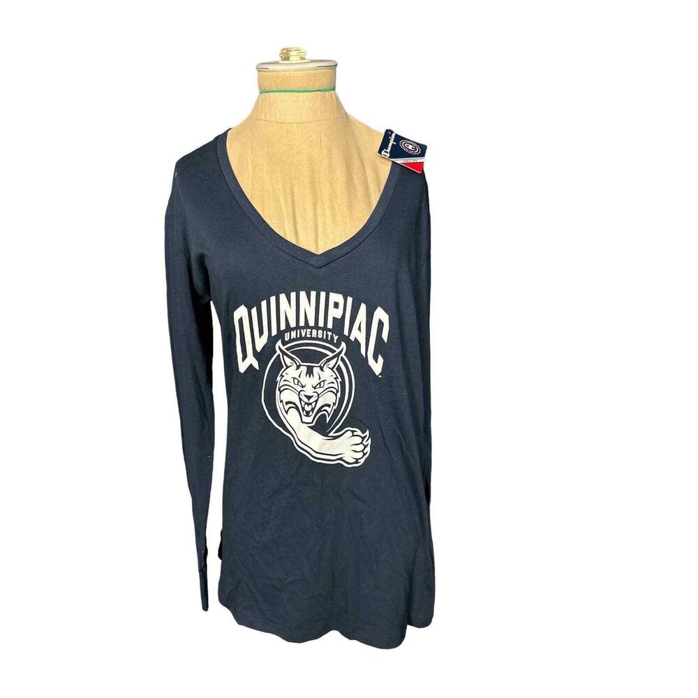 Champion Navy Quinnipiac University Long Sleeve Tee NWT XL